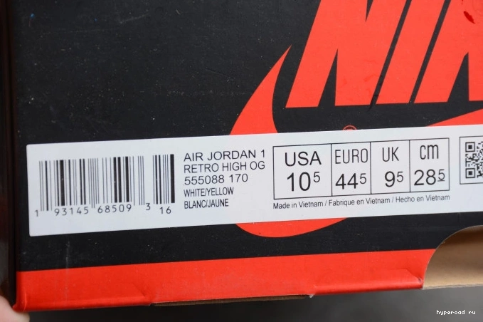 First High OG 555088-170 Jordan Retro 1 Flight Air Class 1109